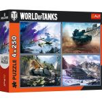 PUZZLE TREFL 4X250 WORLD OF TANKS BATALIE GROZAVA CU TANCURI SuperHeroes ToysZone