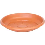 Farfurie rotunda pentru ghiveci ICS Erica, plastic teracota, 14 cm