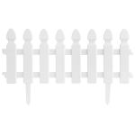 Gard decorativ mini alb din plastic 50x34 cm, set 4 bucăți