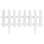 Gard decorativ mini alb din plastic 50x34 cm, set 4 bucăți