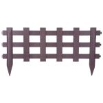 Gard decorativ mini maro din plastic, aspect lemn, 100x49 cm, 2 buc