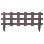 Gard decorativ mini maro din plastic, aspect lemn, 100x49 cm, 2 buc