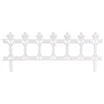 Gard decorativ mini alb din plastic 87x34 cm, set 4 bucati