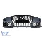 Bumper frontal tip RS6 potrivit pentru Audi A6 C7 4G 2015-2018 cu PDC, cu capace pentru duze Performance AutoTuning