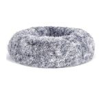 FEANDREA Pat pufos pentru caini si pisici, cu husa detasabila, lavabila, plus moale cu fir lung, 60 cm, gri Household NewTrend