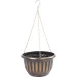 Ghiveci suspendat Strend Pro auriu 24,5x15 cm, cu lanț și cârlig