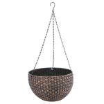 Ghiveci suspendat Strend Pro Modern auriu 26x16 cm, cu lant si carlig