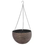 Ghiveci suspendat Strend Pro Modern auriu 26x16 cm, cu lant si carlig