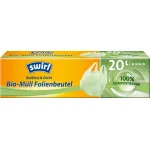 Saci bio compostabili Swirl 20L cu manere pentru deseuri organice, 6 buc