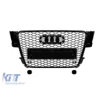 GRILĂ PICTATĂ NEAGRĂ TIP RS5 POTRIVITĂ PENTRU AUDI A5 2007-2011, CU DESCHIDERI PENTRU SENSOARE DE PARCARE Performance AutoTuning