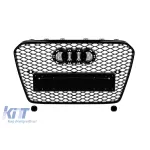 Grilă tip RS5 crom/neagră, potrivită pentru Audi A5 Sportback, coupe, cabrio 2012-2016 pentru modelele echipate cu bara de protecție frontală standard sau S-line Performance AutoTuning