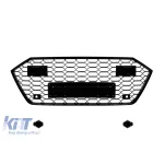 Grilă tip RS7 cu lac negru, potrivită pentru Audi A7 Sportback după 2019 cu ACC, pentru modelul echipat cu bara standard sau S-line, cu deschideri pentru senzori de parcare. Performance AutoTuning