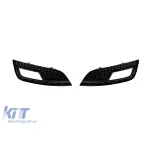 Set grilă tip RS4 în jurul farurilor de ceață potrivit pentru Audi A4 B8 sedan, break 2012-2015, lac negru Performance AutoTuning