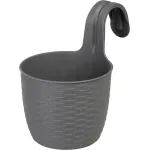 Ghiveci suspendat Strend Pro gri din PP, 26x18x24,5 cm, pentru balcon