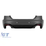 Bara spate RS5 potrivită pentru Audi A5 Sportback, Coupe, Cabrio 2020-2024 cu ieșiri de evacuare negre Performance AutoTuning