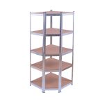 Raft de colț galvanizat cu 5 polițe, 70x45x180 cm, pentru depozitare