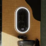 Oglinda LED Ovala, 45x65cm, Velara Touch, Sistem Dezaburire, Dimabila