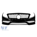 Bara frontală A Design potrivită pentru Mercedes CLS W218 2015-2018 cu grilă GT crom/negru și elemente din lac negru Performance AutoTuning