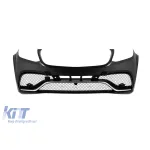 Bara frontală design A tip 63 potrivită pentru Mercedes GLS X166 2015-2019, cu elemente cromate Performance AutoTuning