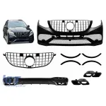 Un kit de caroserie stil GLE63 Design, potrivit pentru Mercedes GLE W166 2015-2019 Performance AutoTuning