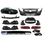 Un pachet de design tip 63 potrivit pentru Mercedes S-Class C217 coupe 2014-2017 cu lumini de stop LED viziune Facelift și țevi de eșapament negre pentru modelul echipat cu bara spate A Design Line. Performance AutoTuning