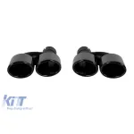 Exhaust tips negre lucioase, potrivite pentru Audi A4 B9.5 după 2021 Performance AutoTuning