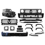 Kit de caroserie tuning tip B design potrivit pentru Mercedes G-class W465 după 2024 cu elemente cromate Performance AutoTuning