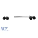 Set de ieșiri de evacuare negre în stil M5, potrivit pentru BMW Seria 5 F10, F11 2010-2017 Performance AutoTuning