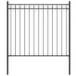 Gard de grădină Assen oțel 1,7x0,8 m negru GartenMobel Dekor