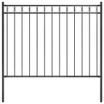 Gard de grădină Assen oțel 1,7x1 m negru GartenMobel Dekor