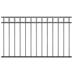 Panou de gard Assen din oțel, 1,7x0,8 m, negru GartenMobel Dekor
