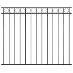 Panou de gard Assen din oțel, 1,7x1,5 m, negru GartenMobel Dekor