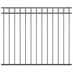 Panou de gard Assen din oțel, 1,7x1,5 m, negru GartenMobel Dekor