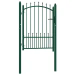 Poartă de gard Emmen cu țăruși din oțel, verde, 104x109,5 cm GartenMobel Dekor