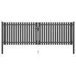 Poartă de grădină din oțel, 400x100 cm, antracit GartenMobel Dekor