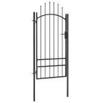 Poarta de gradina Woerden oțel 1x2 m negru GartenMobel Dekor