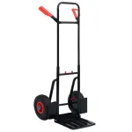 Cărucior telescopic manual, 200 kg, negru și roșu GartenMobel Dekor