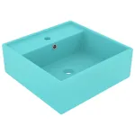 Chiuvetă lux preaplin verde mat 41x41 cm ceramică pătrat GartenMobel Dekor
