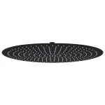 Cap de duș tip ploaie rotund, negru, 50 cm, oțel inoxidabil GartenMobel Dekor
