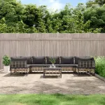 Set mobilier de grădină cu perne, 8 piese, antracit, poliratan GartenMobel Dekor