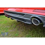 Adăugare Maxton Design cu nervuri verticale pentru bara de protecție spate S-Line potrivită pentru Audi A5 F5 coupe, Sportback după 2016, lac negru Performance AutoTuning