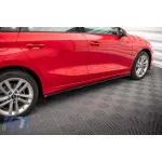 Adăugiri Maxton Design potrivite pentru praguri Audi A3 8Y după 2019, lac negru Performance AutoTuning