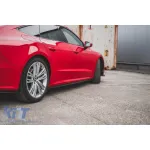 Adăugiri Maxton Design tip S-Line pentru praguri Audi A7 C8 după 2017, lac negru Performance AutoTuning