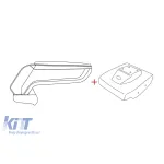 Bratara Rati model Armster S cu piele eco neagră, USB și AUX potrivită pentru Ford Focus după 2018 Performance AutoTuning