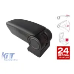 Rati cotiera model Armster 3 cu piele eco neagră, USB și AUX potrivită pentru Ford Focus 2015-2017 Performance AutoTuning