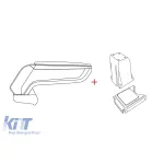 Rati cotiera model Armster S cu piele eco neagră potrivită pentru Opel Meriva 2010-2017 (fără șină glisantă în consola centrală) Performance AutoTuning