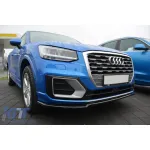 Spoiler Maxton Design potrivit pentru bara frontală a Audi Q2 Sport după 2016, lac negru Performance AutoTuning