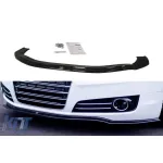Spoiler Maxton Design potrivit pentru bara frontală standard a Audi A8 D4 2009-2013, lac negru Performance AutoTuning