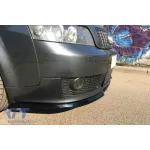 Spoiler Maxton Design versiunea 1 potrivit pentru bara frontală S-Line pe Audi A4 B6 2000-2006, negru mat Performance AutoTuning