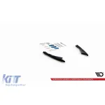 Extensii laterale Maxton Design potrivite pentru bara spate a Audi SQ8 dupa 2019, lac negru Performance AutoTuning